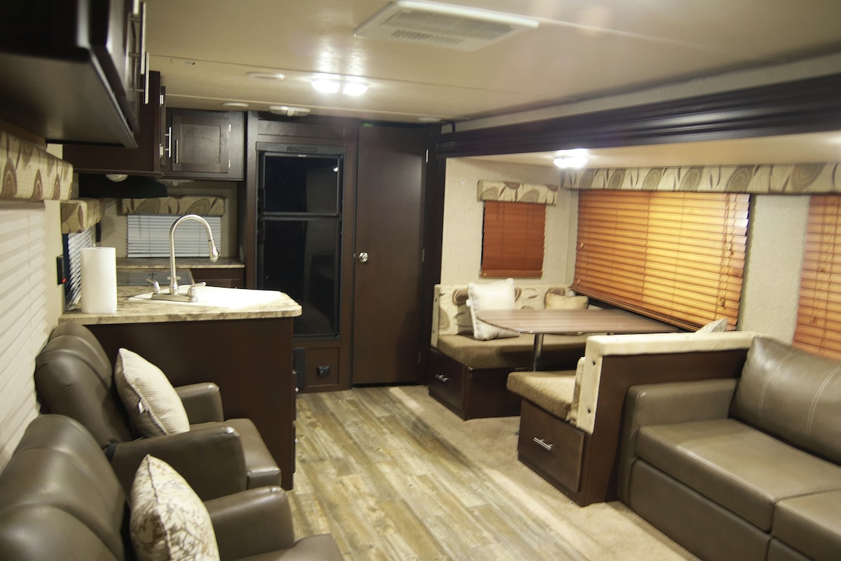 Peaceful, clean, spacious RV at a great bargain.