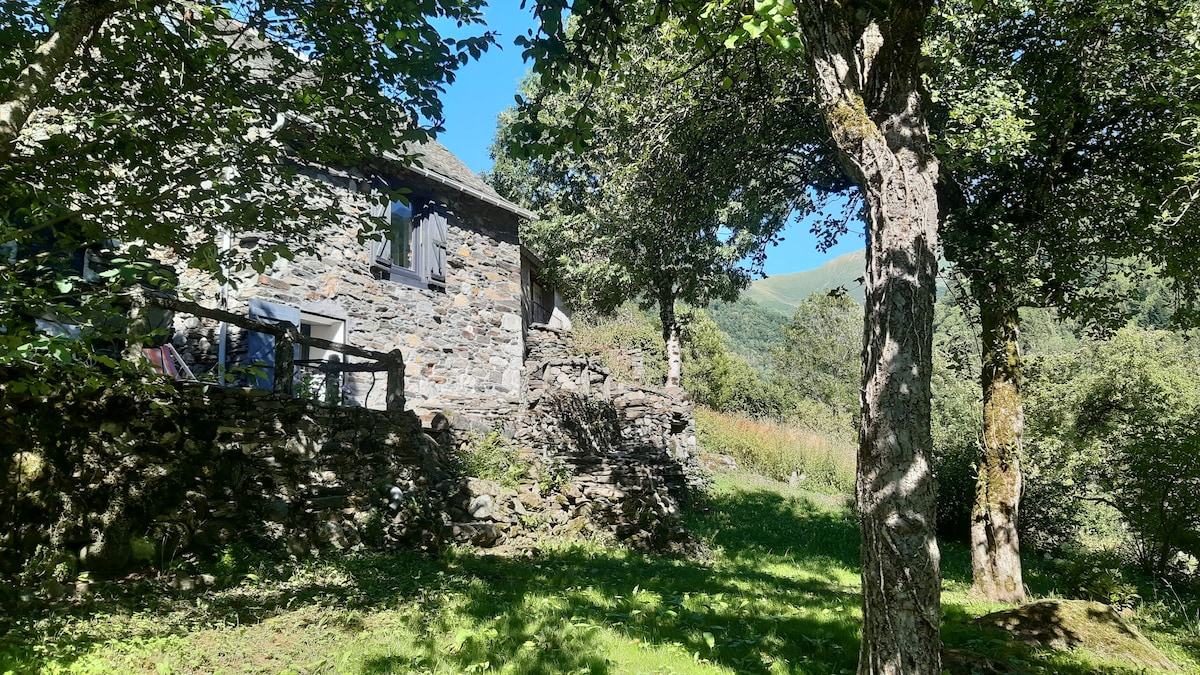 Charmante petite maison en pierre à la montagne