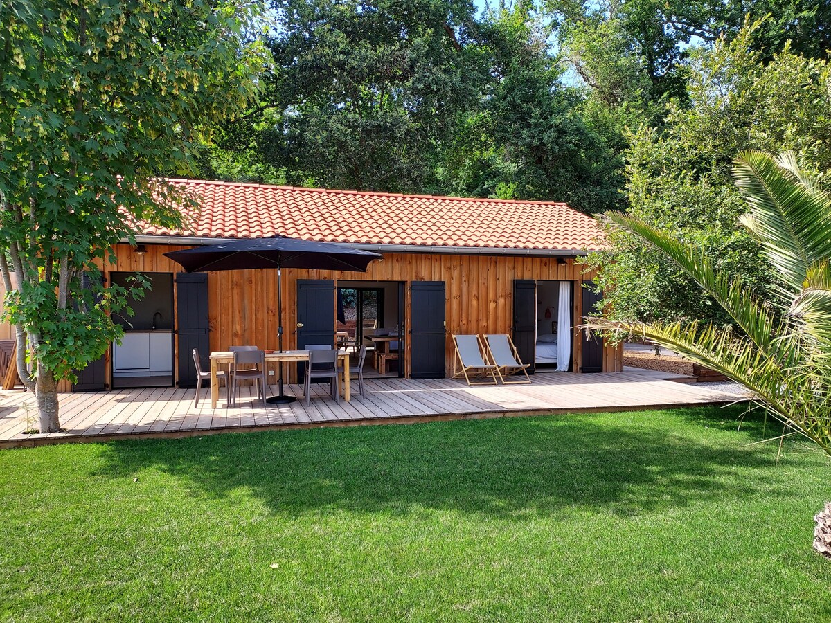 Chalet Biscarrosse-lac 6 personnes avec boulodrome