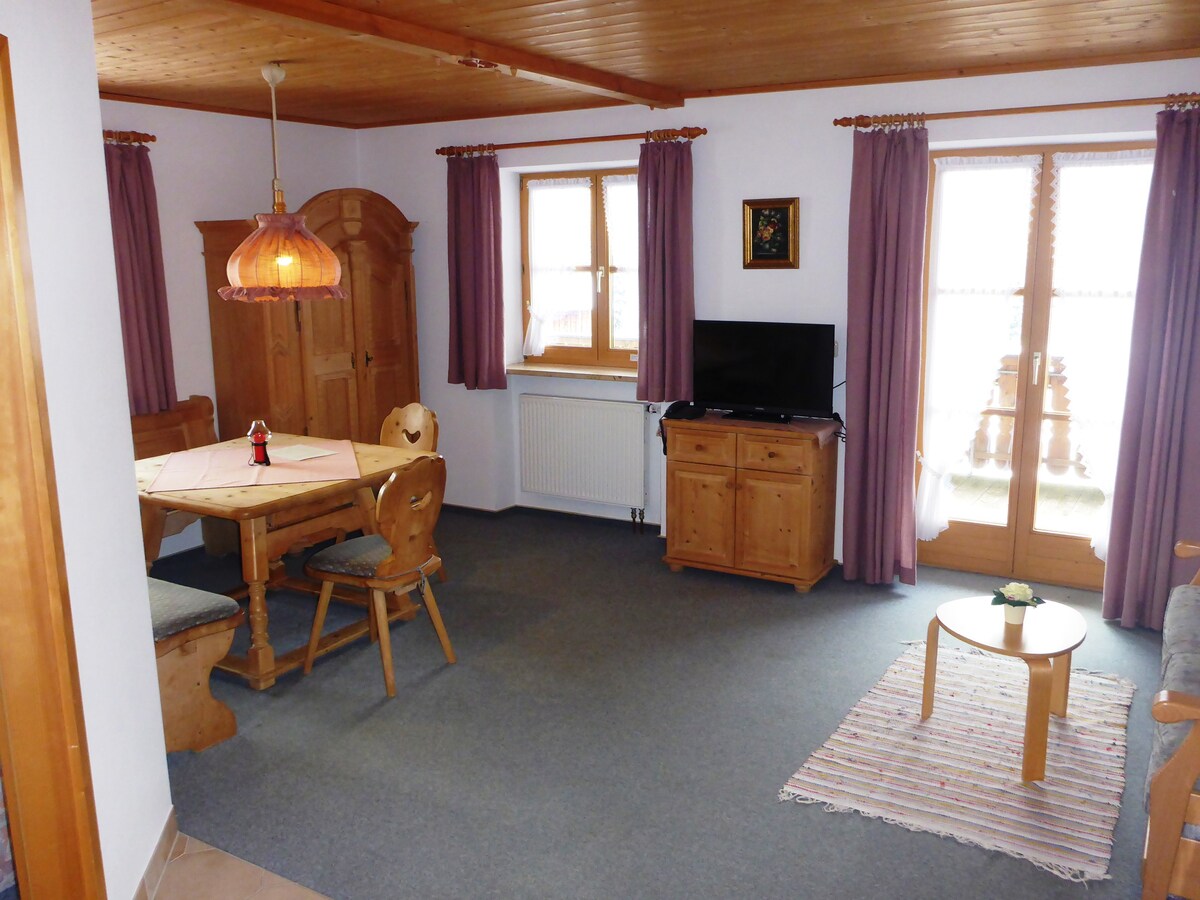 Apartment mit sonnigen Eckbalkon und Bergblick
