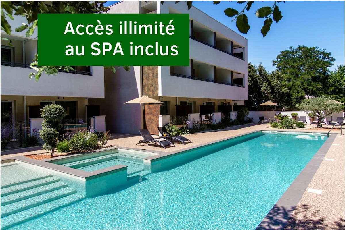 Suite familiale, cuisine et terrasse