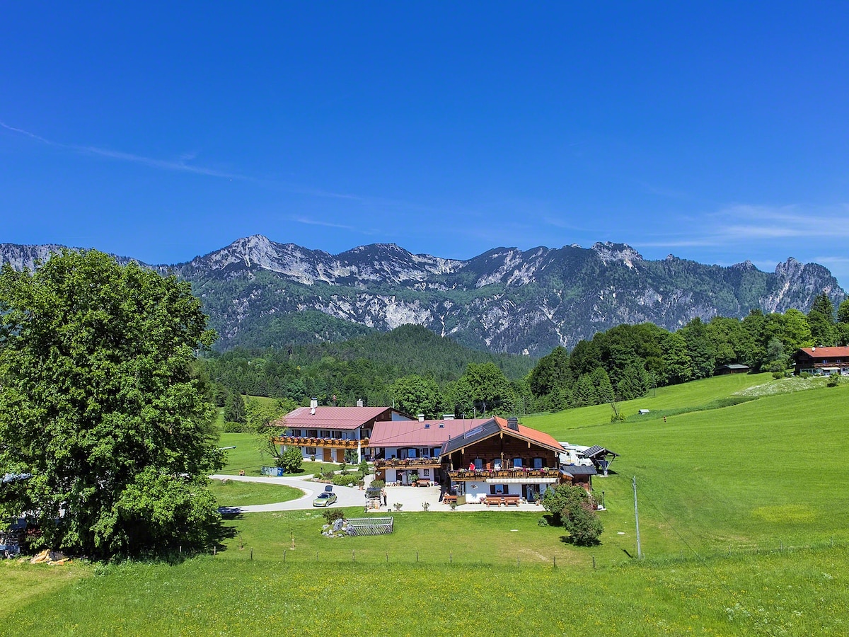 Doppelzimmer mit Balkon/Terrasse und Bergblick