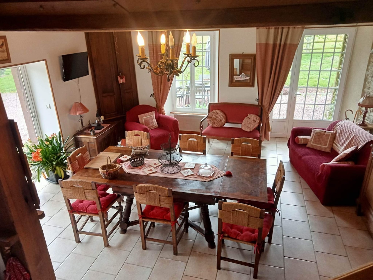 B&B on farm near D-Day beaches - Chambre Hortensia