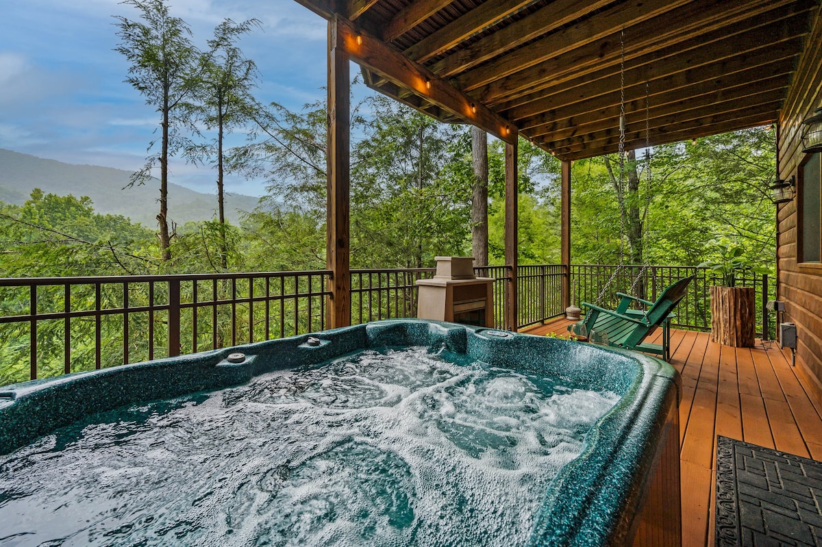全新！景观、热水浴缸、豪华风格、加大双人床！