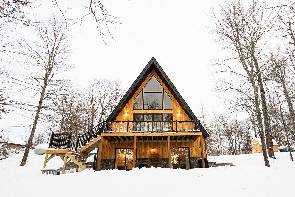 Modern Aframe on a Pristine Private Lake