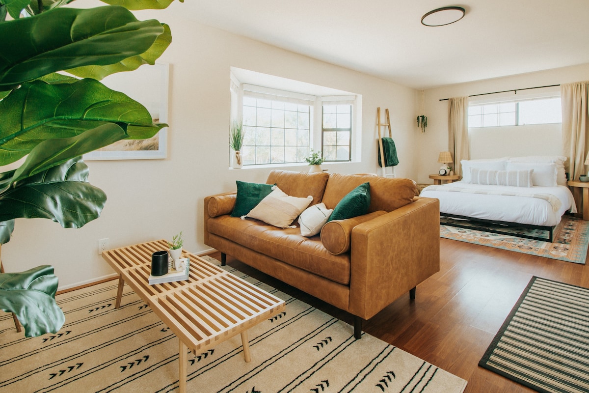 ❂ 舒适的单间公寓度假❂空调和记忆泡沫床垫