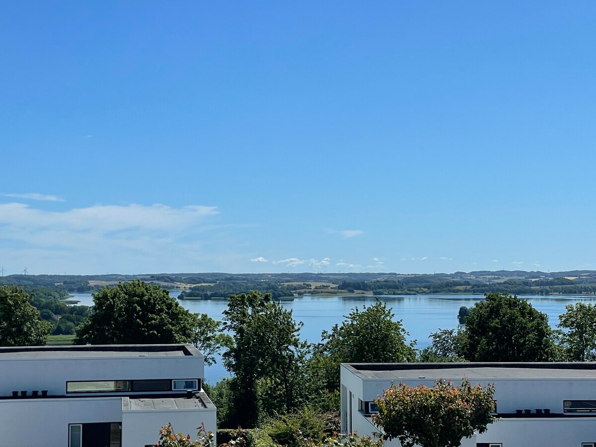 俯瞰斯堪德堡湖（ Lake Skanderborg ）的美妙房源