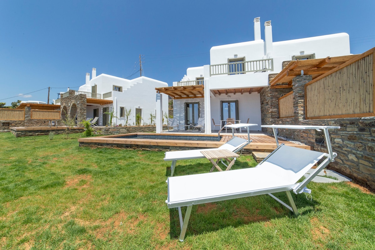 Etesian Villa Three in Batsi, Andros