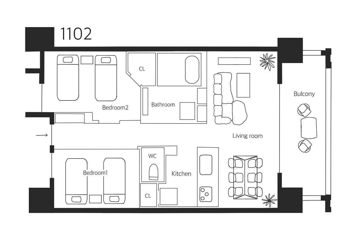 新建2LDK/海景阳台/1个免费停车场/距那霸机场10分钟车程