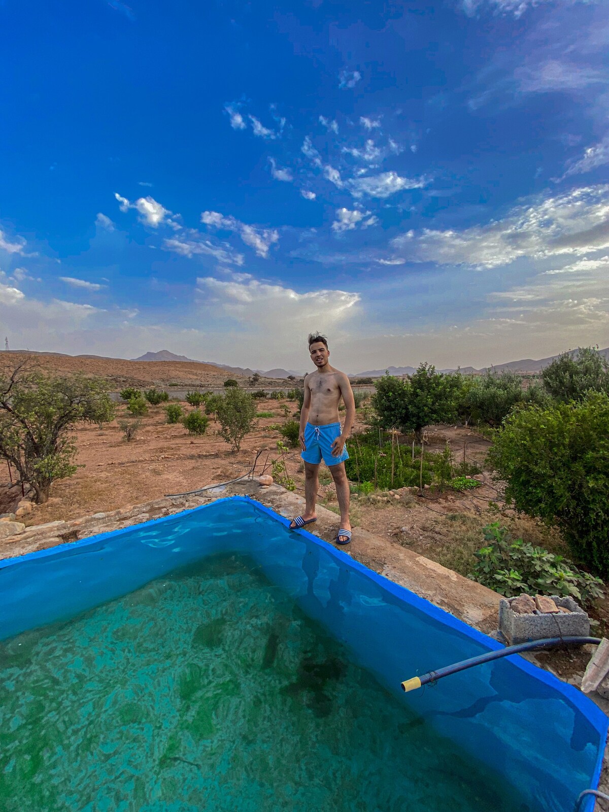 Gîte en plein montage du l’anti atlas du Maroc