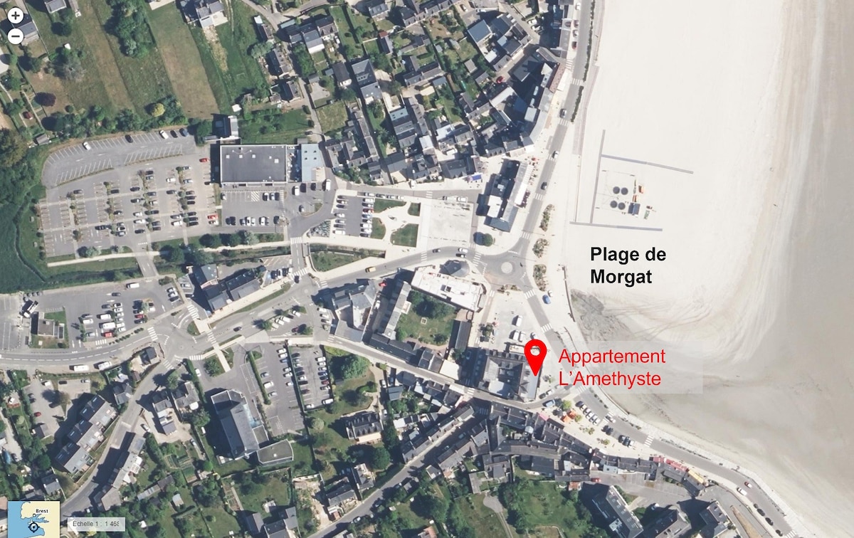 L 'Améthyste un appartement   Vue  Mer à Morgat