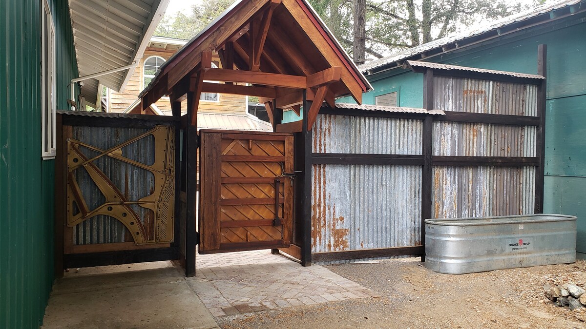 2 story country cabin on the farm in the woods.