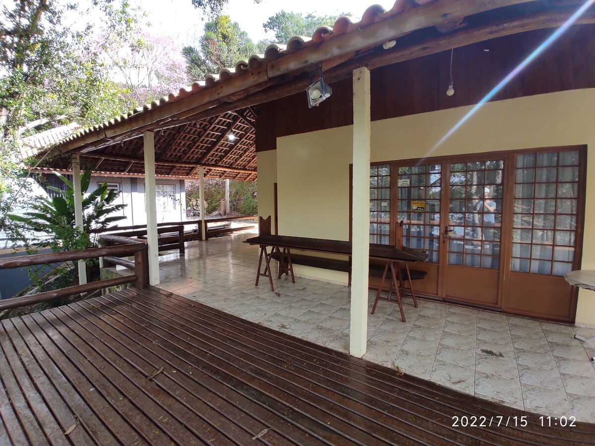 Casa no alagado de Nova Prata do Iguaçu