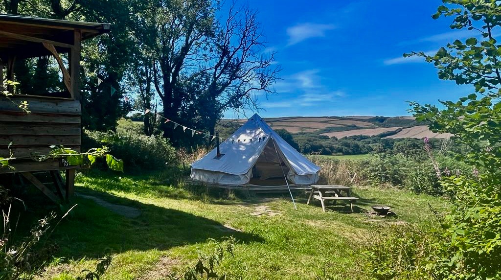 Woodland Bell tent with private facilities