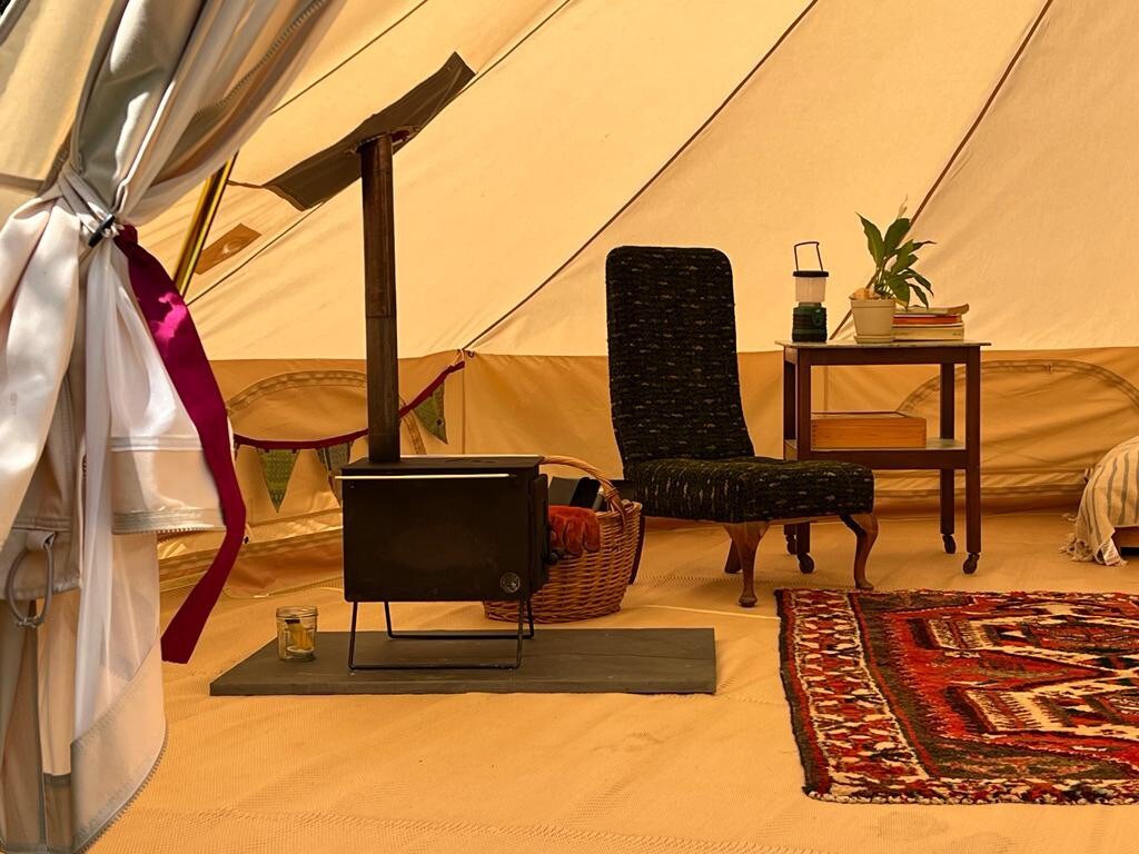 Woodland Bell tent with private facilities