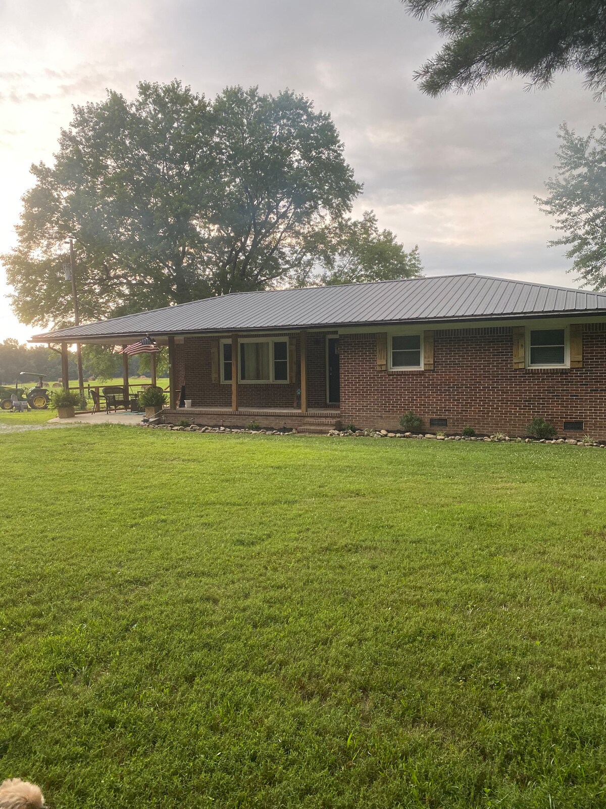 Farmhouse with gorgeous sunset