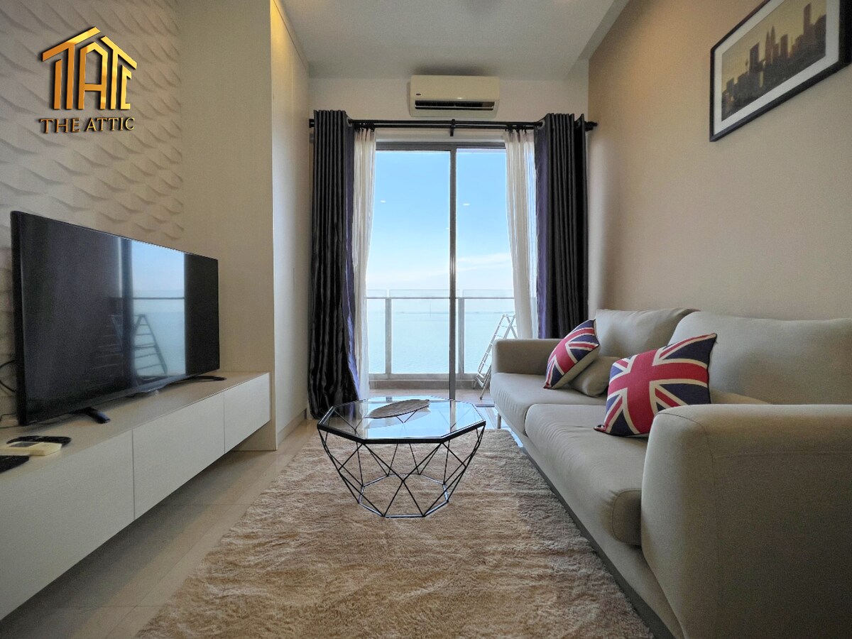 ✦ATTIC✦ Full Seaview Cozy 2 BedroomSuites [TV BOX]