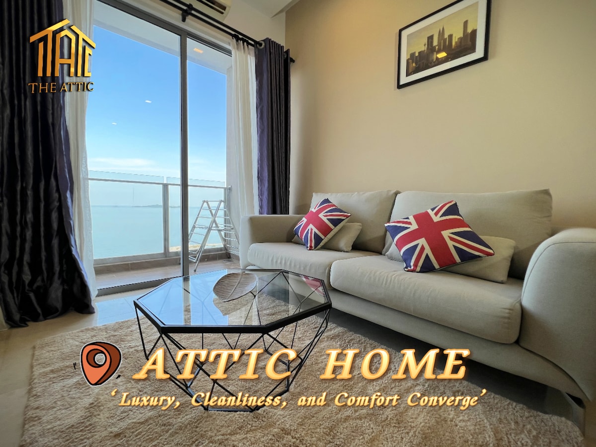 ✦ATTIC✦ Full Seaview Cozy 2 BedroomSuites [TV BOX]