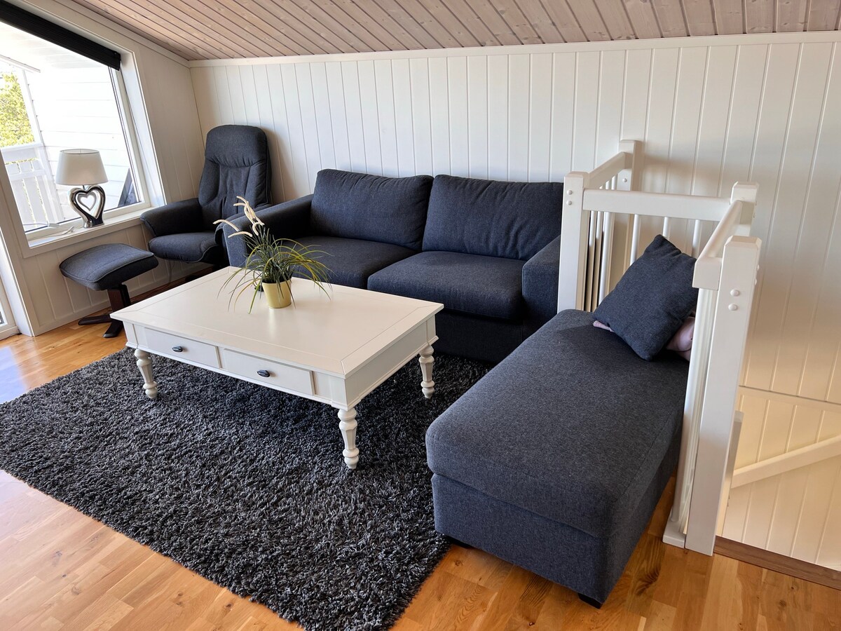 位于林德斯内斯（ Lindesnes ）的新小木屋，位于湖滨。