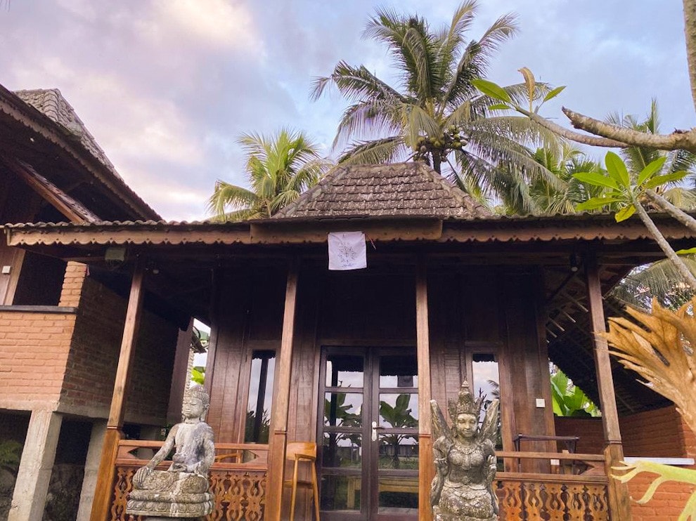 木屋2 ，水稻露台景观Junjungan Ubud