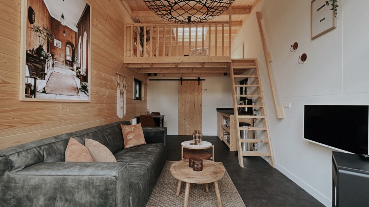 Tiny House 22 - Hoge Veluwe、热水浴缸、壁炉