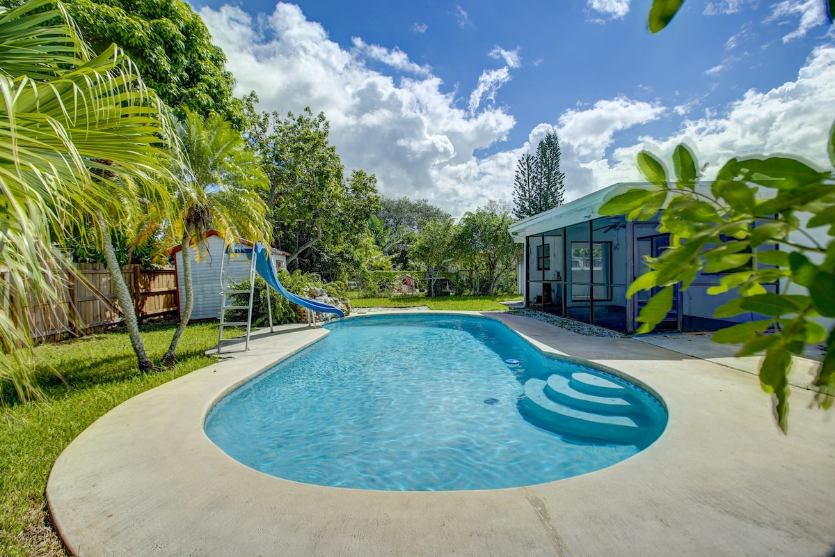 Central Family Home with Pool Near Parks