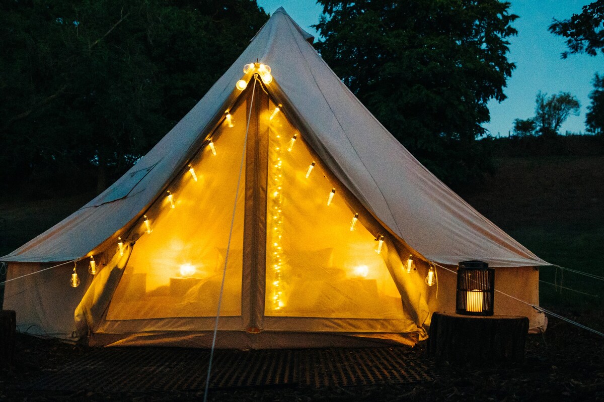 Woodland Bell Tent Farm Retreat