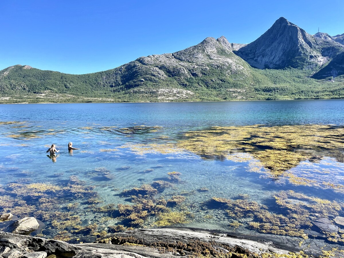 Hus med egen strandsone! Båthus, padlebrett