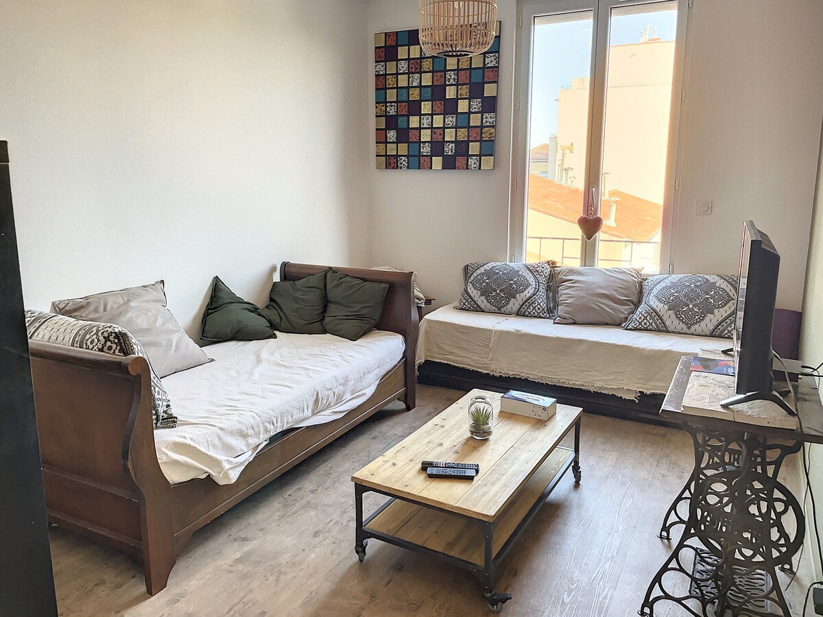 Perpignan, appartement T3  centre ville  4e étage