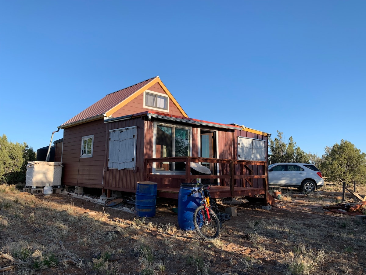 Tiny off-grid home nestled in the mountains