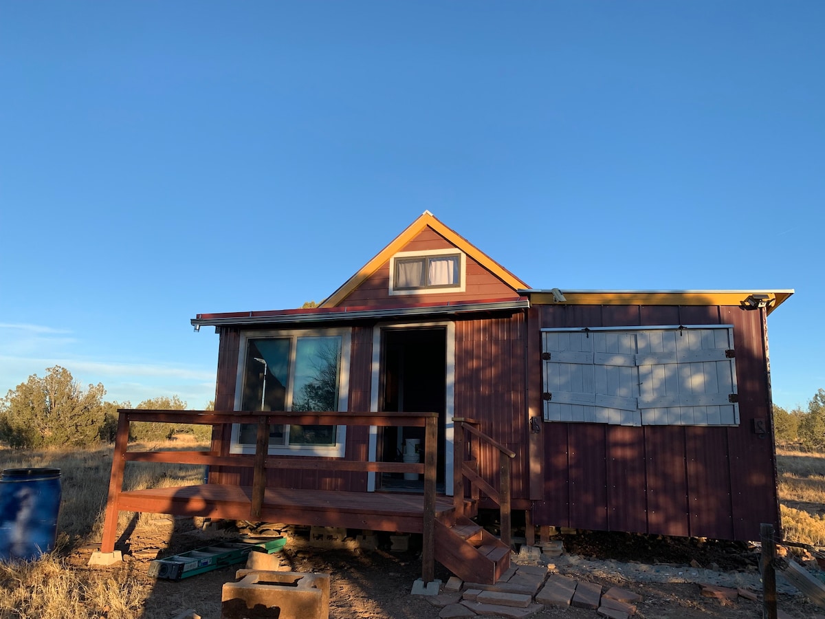 Tiny off-grid home nestled in the mountains