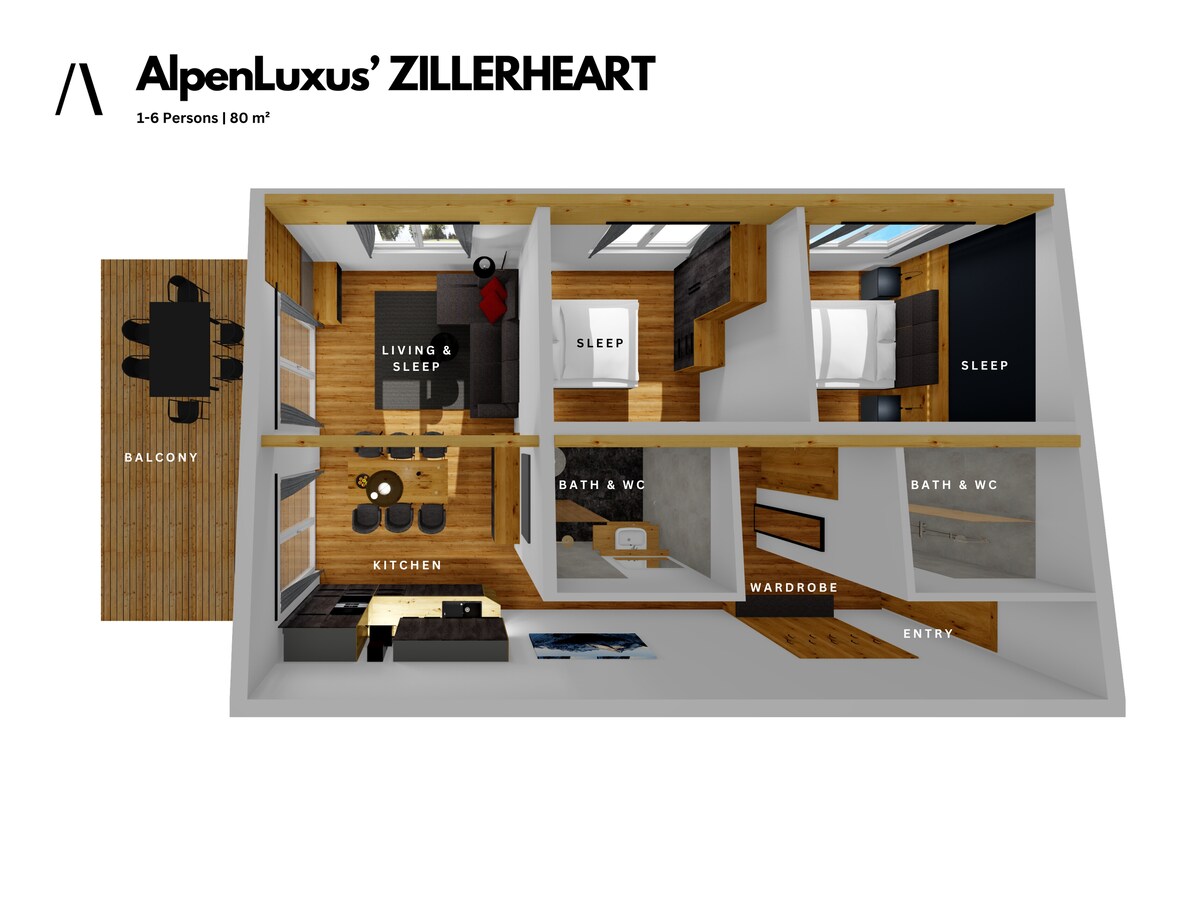 AlpenLuxus' ZillerHeart with balcony & car park