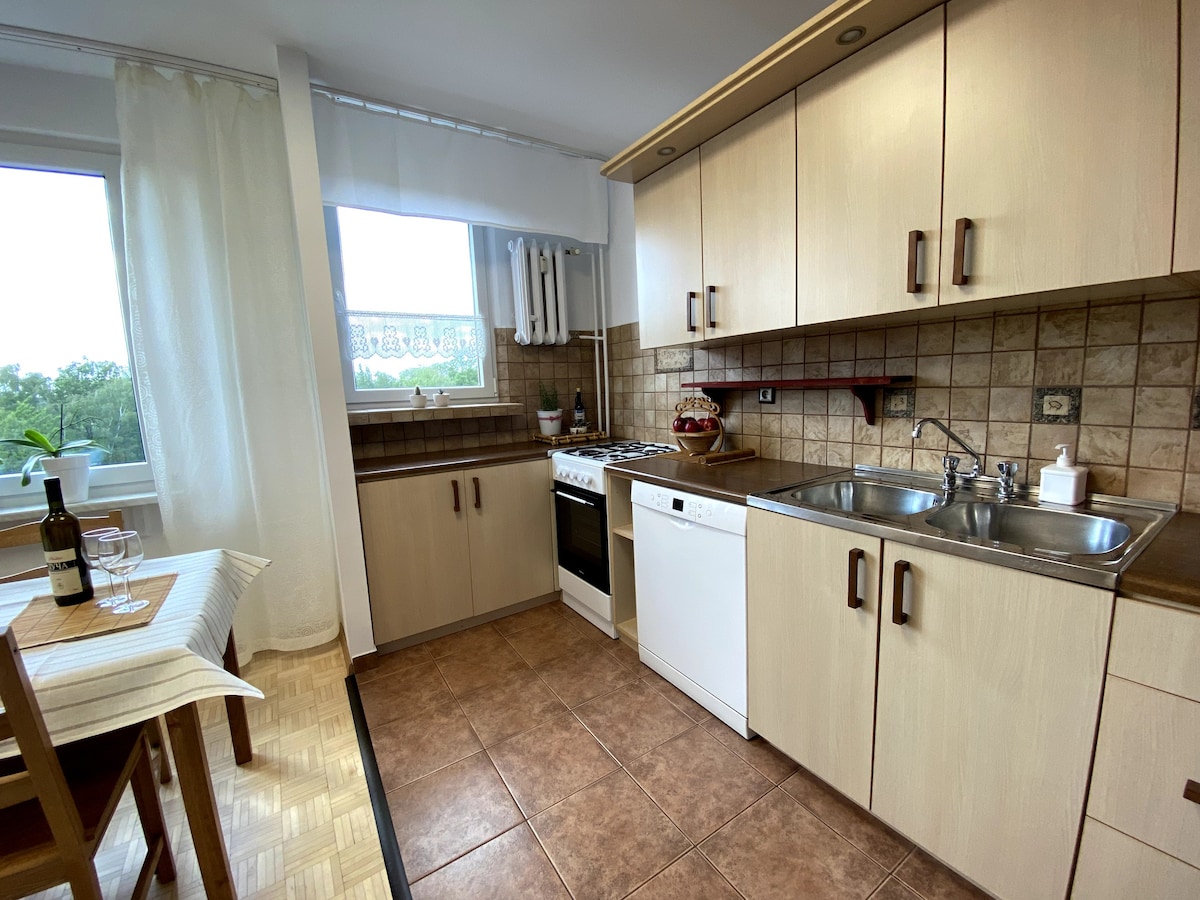 Apartament z widokiem na park