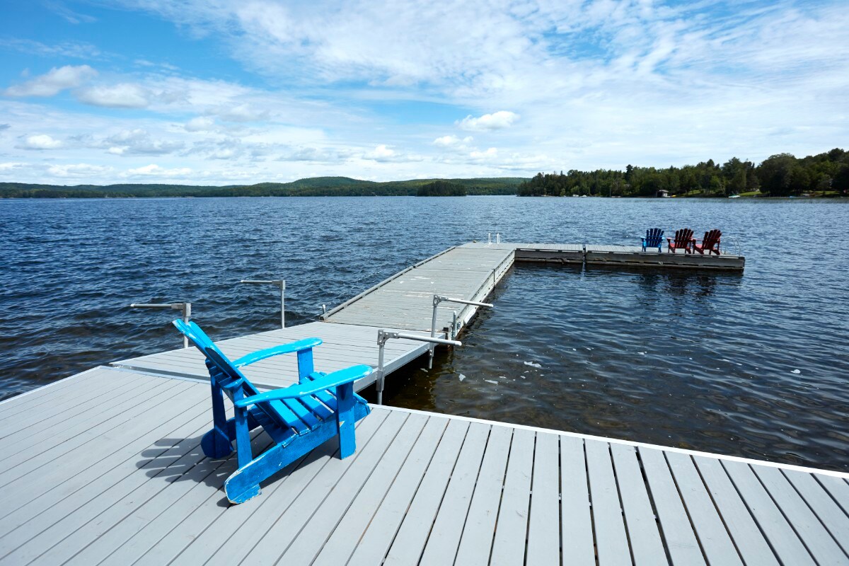 Lovejoy Lake House位于鲑鱼湖（ Trout Lake ） ，可欣赏美景和篝火
