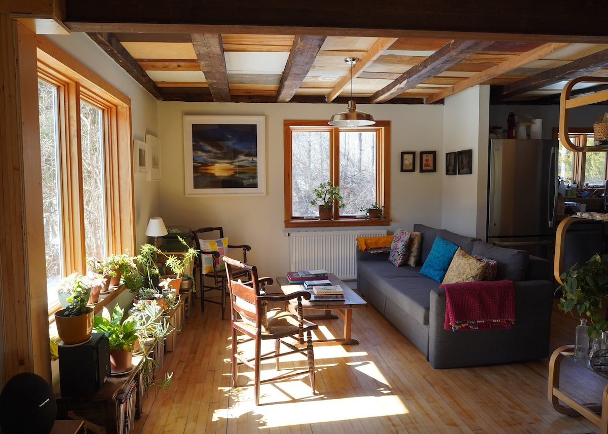 Unique artist's sun filled farmhouse meets loft