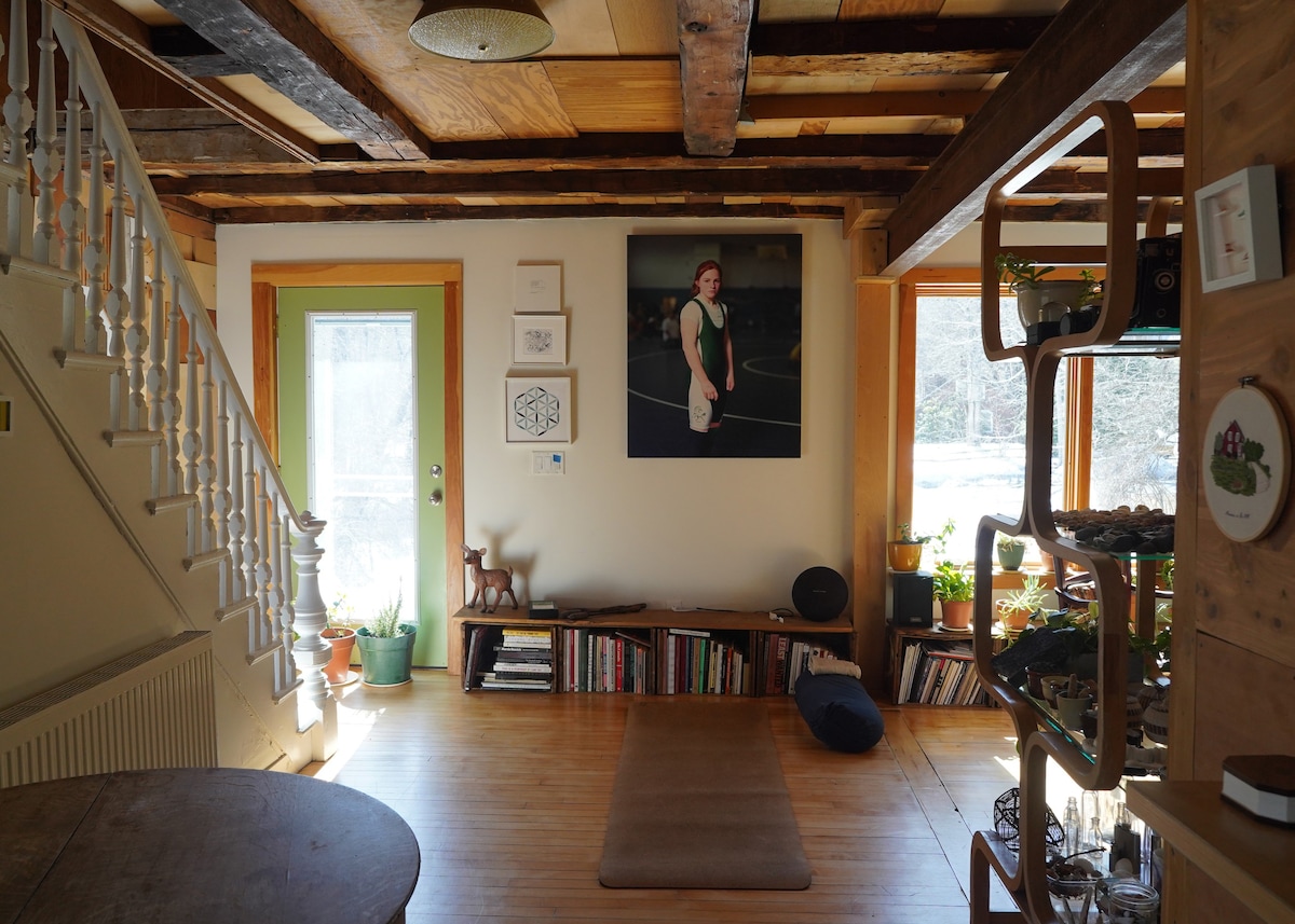 Unique artist's sun filled farmhouse meets loft