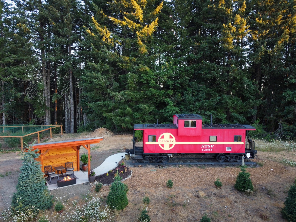 Cozy Caboose with an amazing view and a lot more..