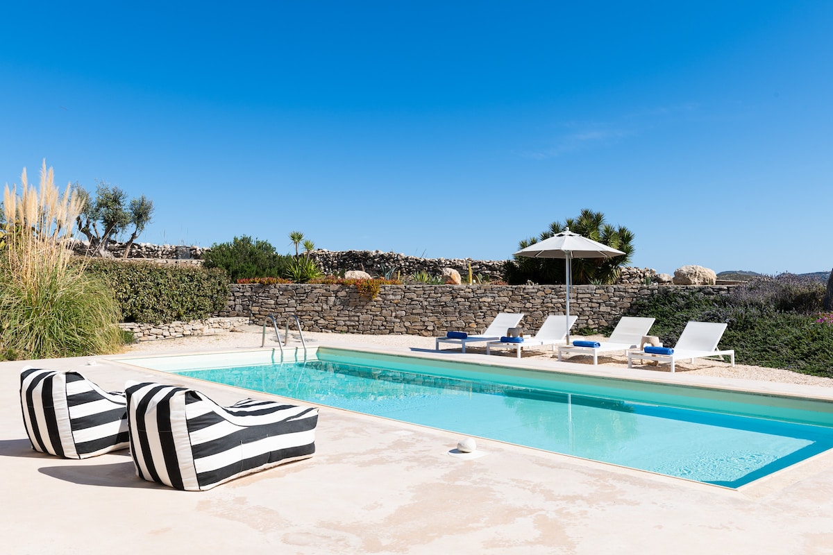 Villa Parasporos -私人泳池和海滩通道