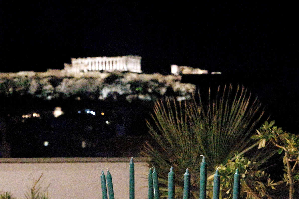 Acropolis令人惊叹的景观顶层公寓@ metro keramikos