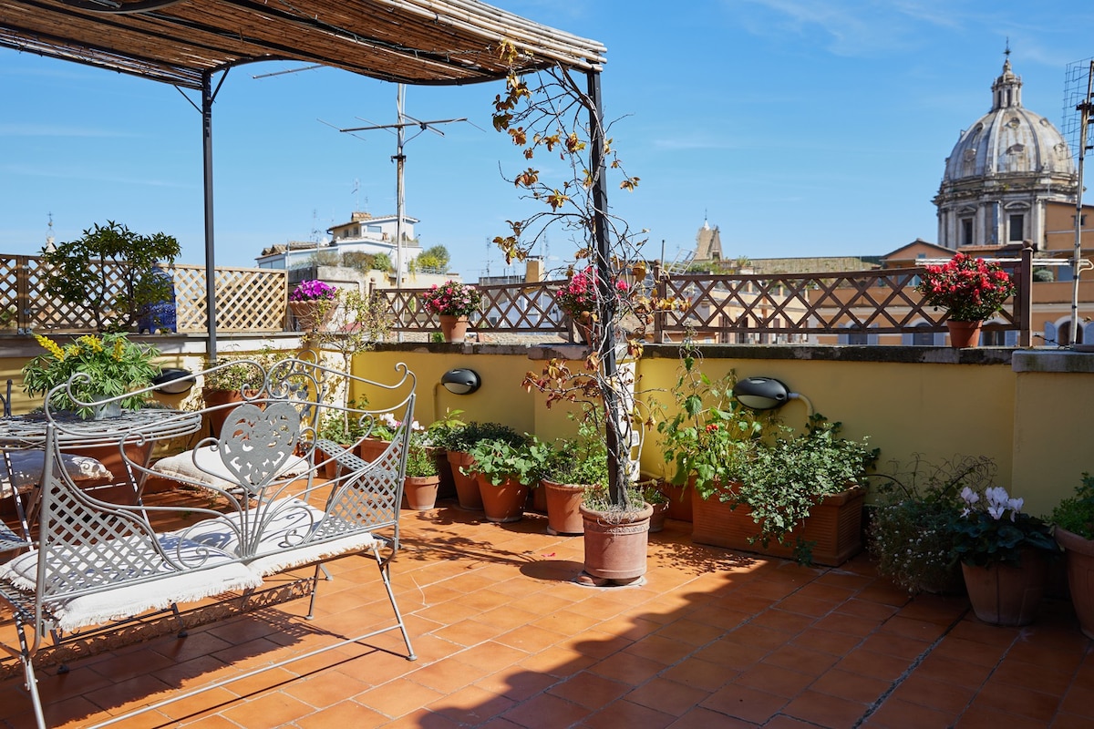 Beautiful Terrace with magic view Rome Center