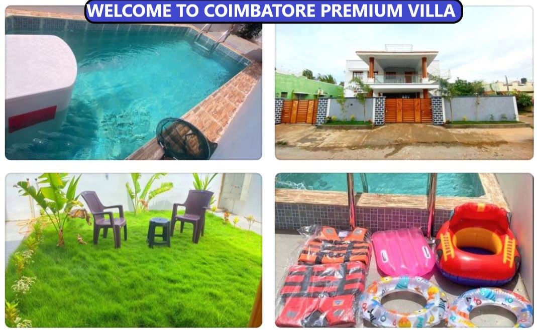 Coimbatore Premium Villa 5B6B泳池和家庭聚会30 +