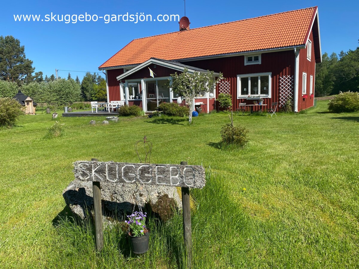 Ferienidyll "Skuggebo Gårdsjön" am Ruskensee