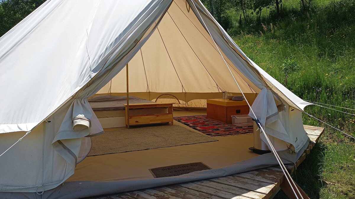 Big comfortable glamping tent