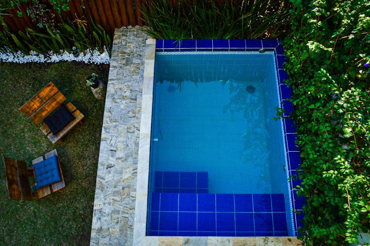 Casa aconchegante suíte com ar, piscina!