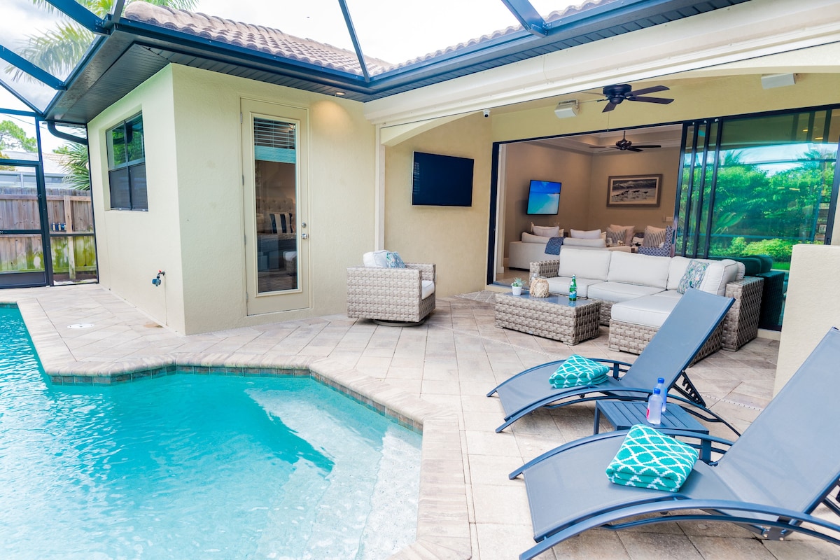 643 Sunset Bliss | Lux Pool Villa Minutes to Beach