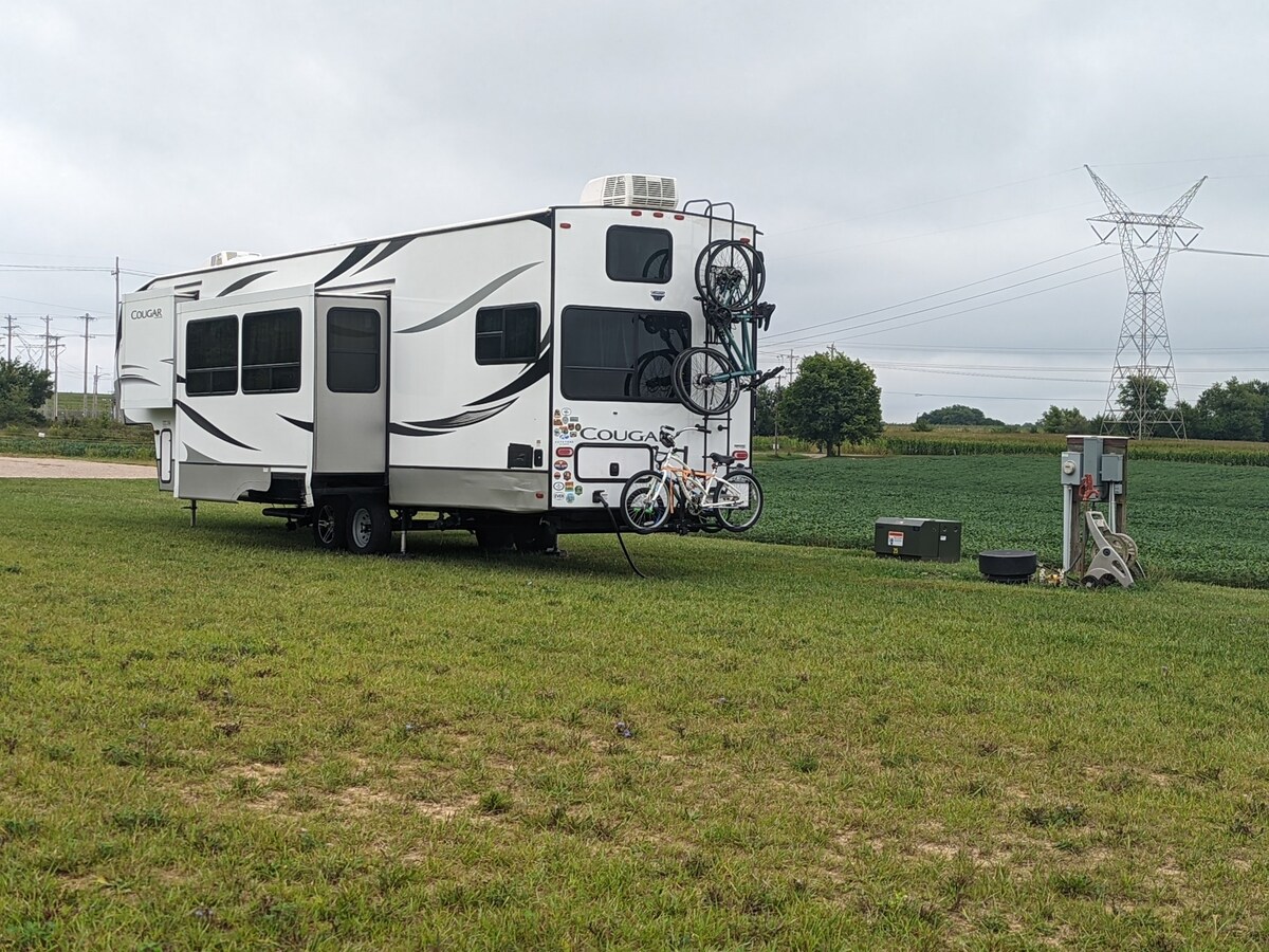 RV Parking - electric service & water connection