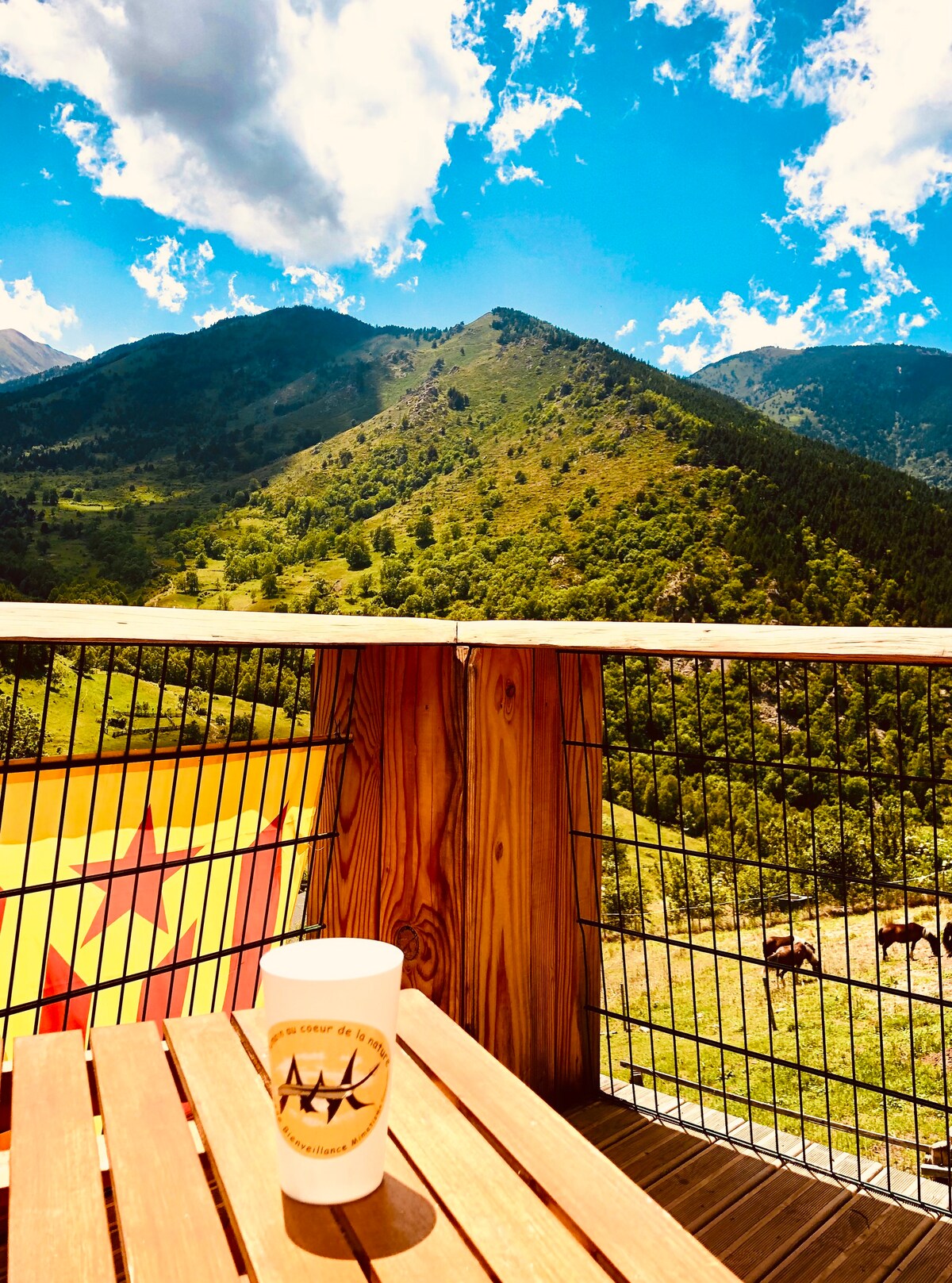 Rustique et confortable tipi en montagne