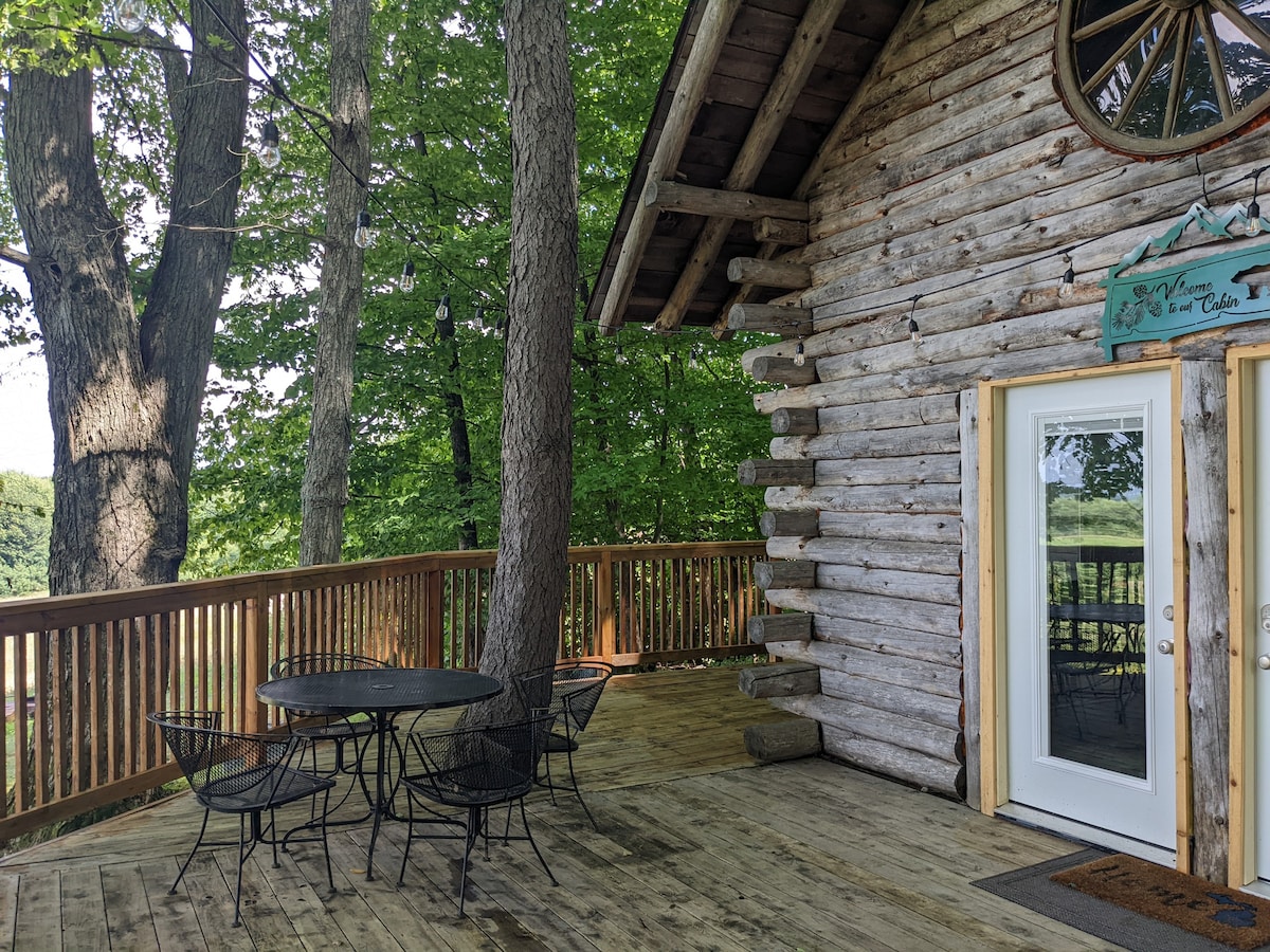 Rustic Retreat Log Cabin Nestled Among 65 Acres