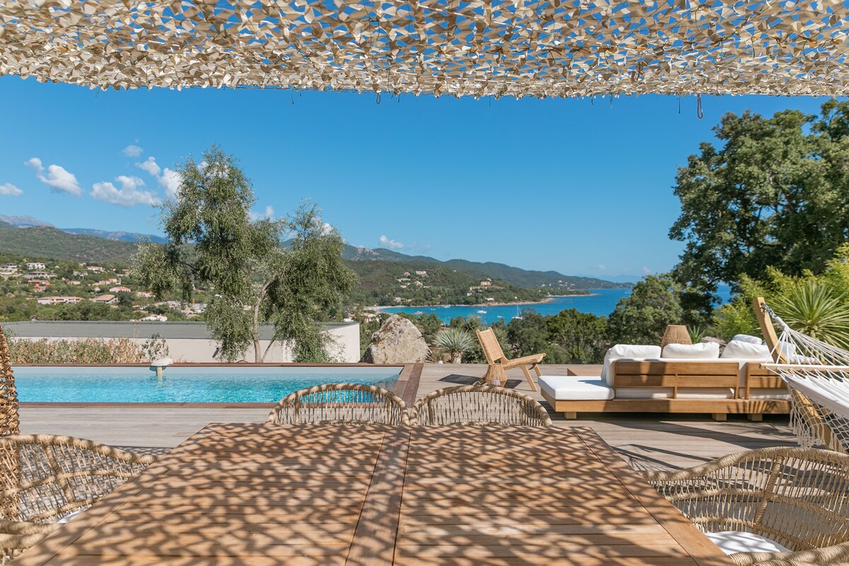 Villa chaleureuse 8P Corse piscine vue mer plage