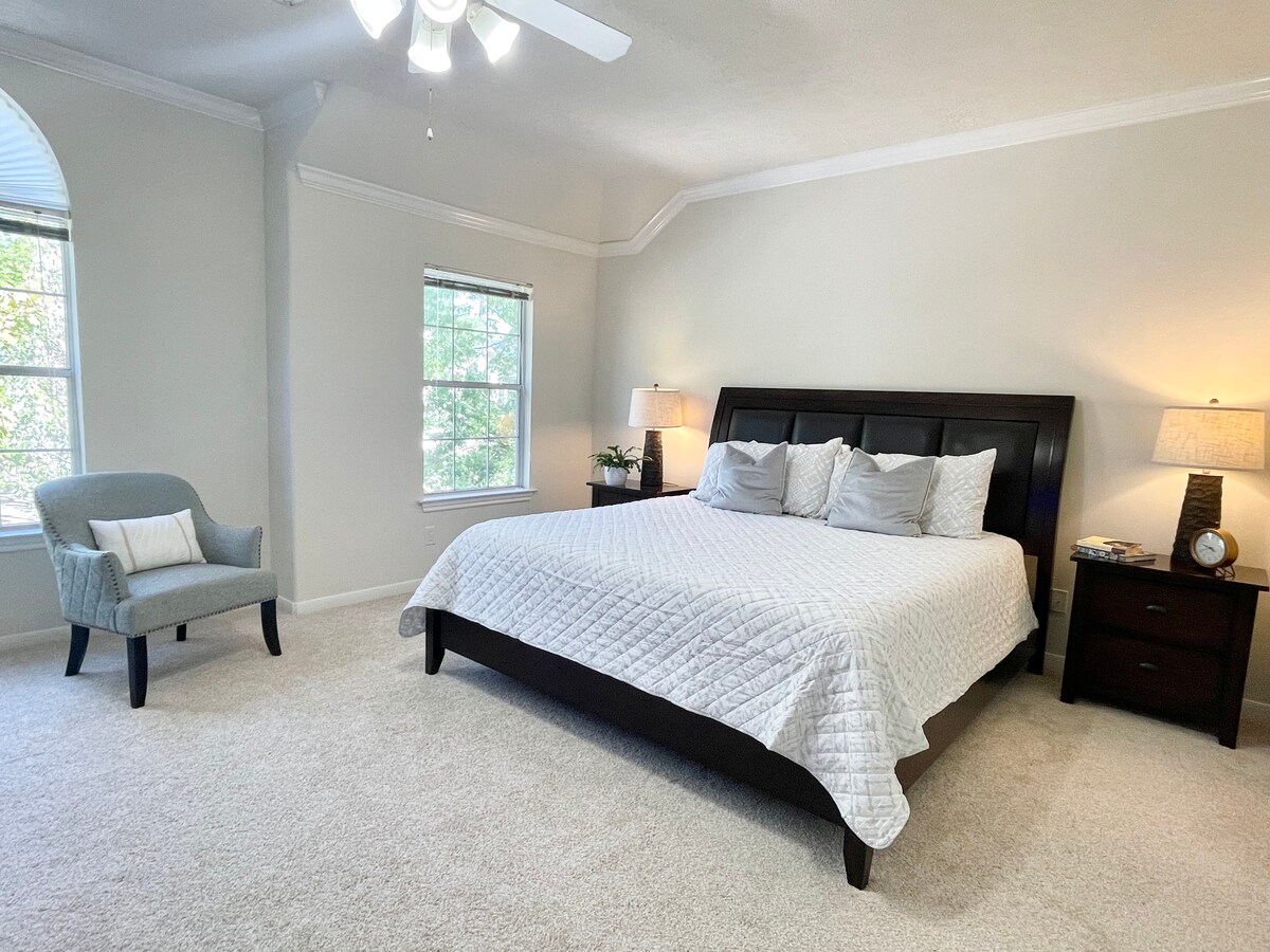 The Woodlands Master Bedroom with bathroom